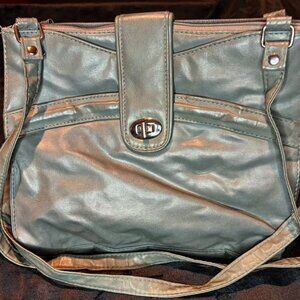 Beautiful Soft Leather Grey Bag